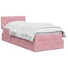 Storage Bed with Headboard Pink 90 x 200 cm Velvet