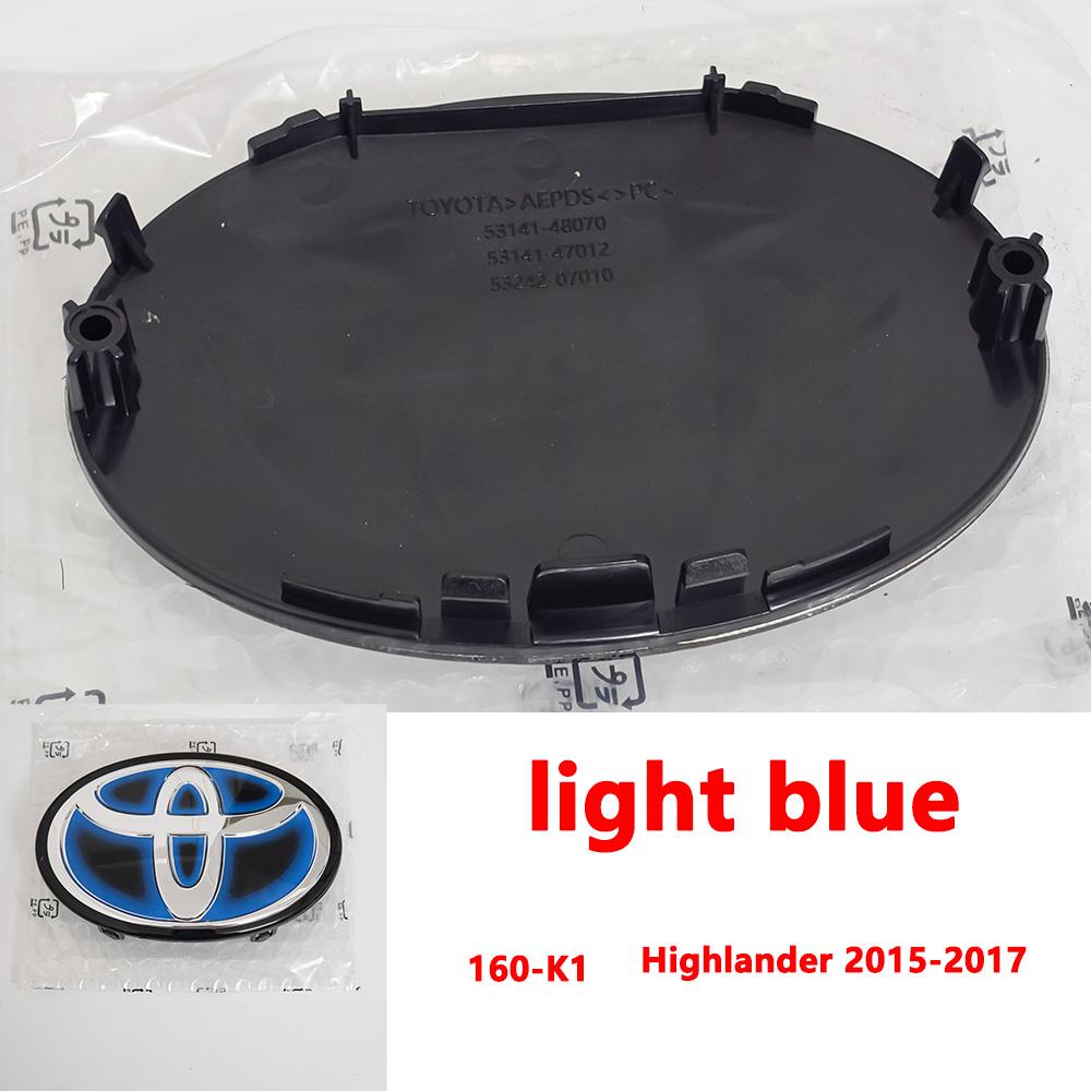 VJN4  For Toyota RAV4 Corolla Camry Land Cruiser Sienna C-HR AVALON Front Grille Hood Badge Replacement Dark Blue Hybrid Logo