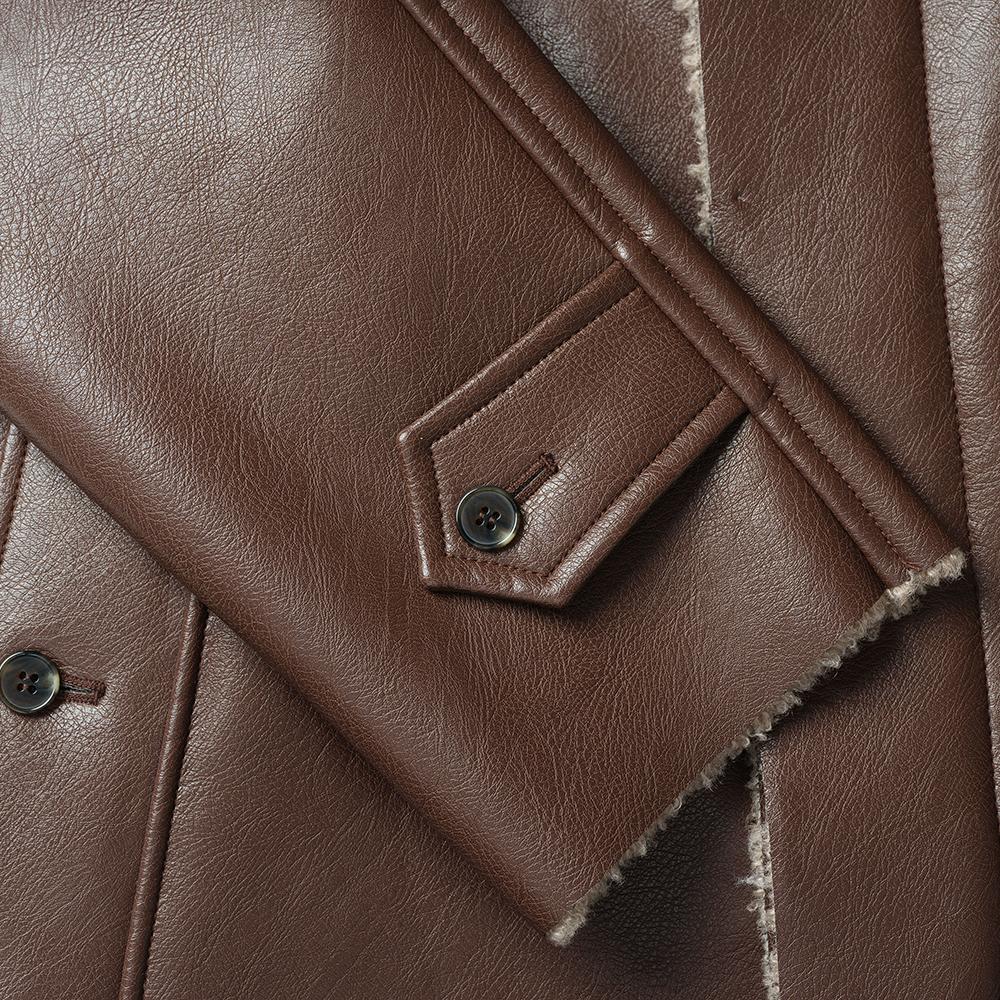 Edwardmax Vegan Leather Single Raglan Coat