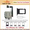 Шлейф считывателя двух SIM-карт для iPhone 15 и 15 Plus Держатель слота лотка для двух SIM-карт Адаптер Разъем Ремонт Черный Синий