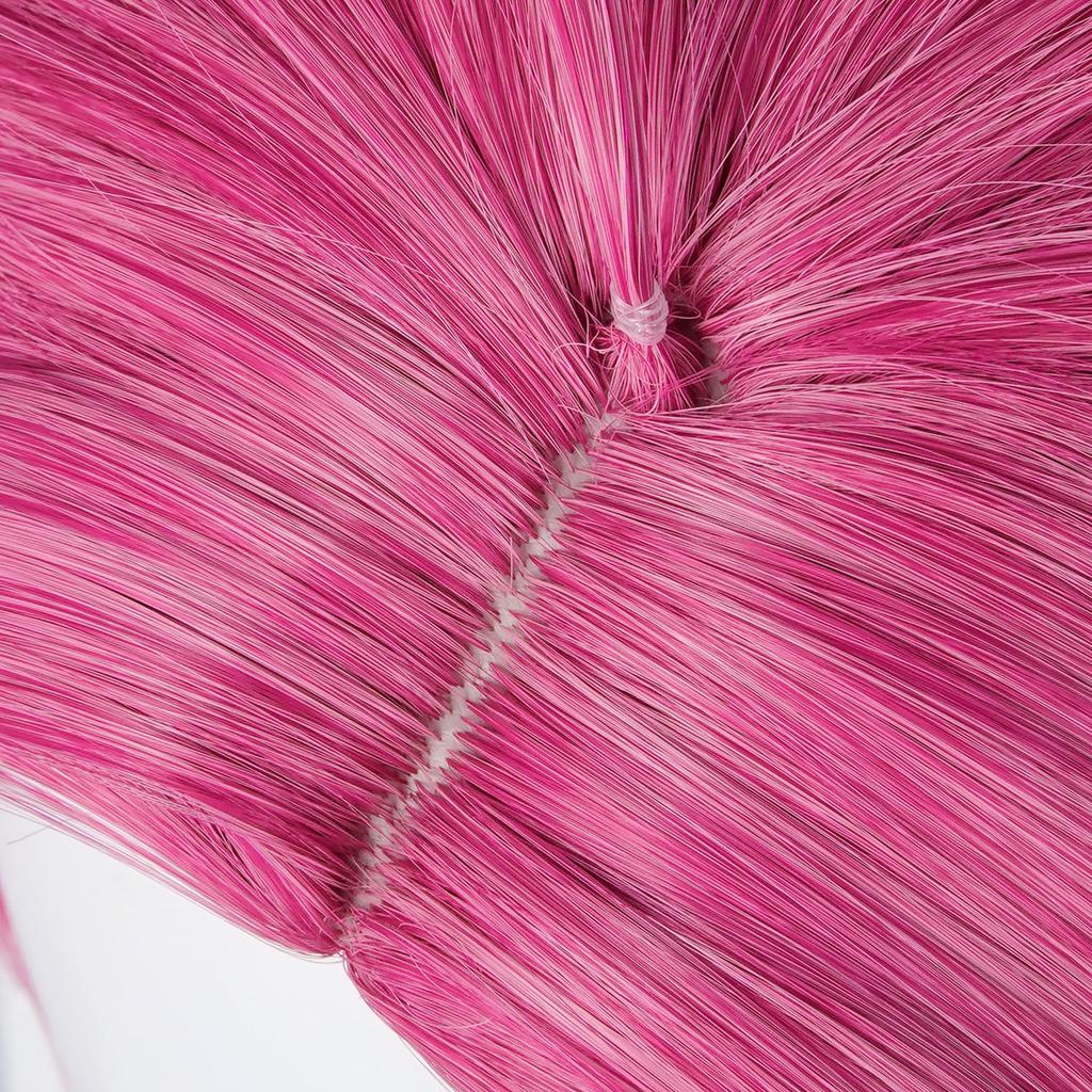 Розово-красный парик из синтетических волос без челки, короткий, не заворачивающийся | персонаж из анимационного фильма KPop Охотники на демонов Эбби, парик для косплея на Хэллоуин