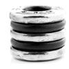 Glass Bead - Viceroy - VMM0225-15 - Silver - Black - 1 Cm