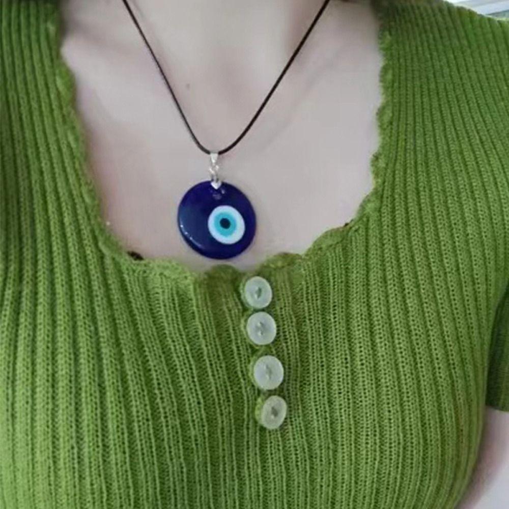 Turkish Jewelry Gift Friendship Party Amulet Necklace Blue Eye Pendant Necklace for Women Choker