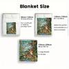 Magical forest wildlife 2D Flat Pattern Flannel Blanket High quality All Seasons Warmth and Comfort Perfect for Christmas Gifts.