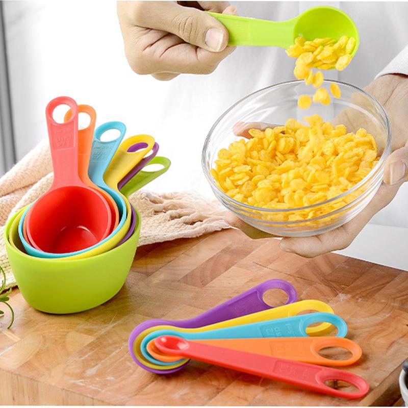 12 шт. многоцелевая мерная ложка для кофе, порошка, специй, складная мерная ложка для сахара, муки, пластиковый мерный стаканчик, набор инструментов