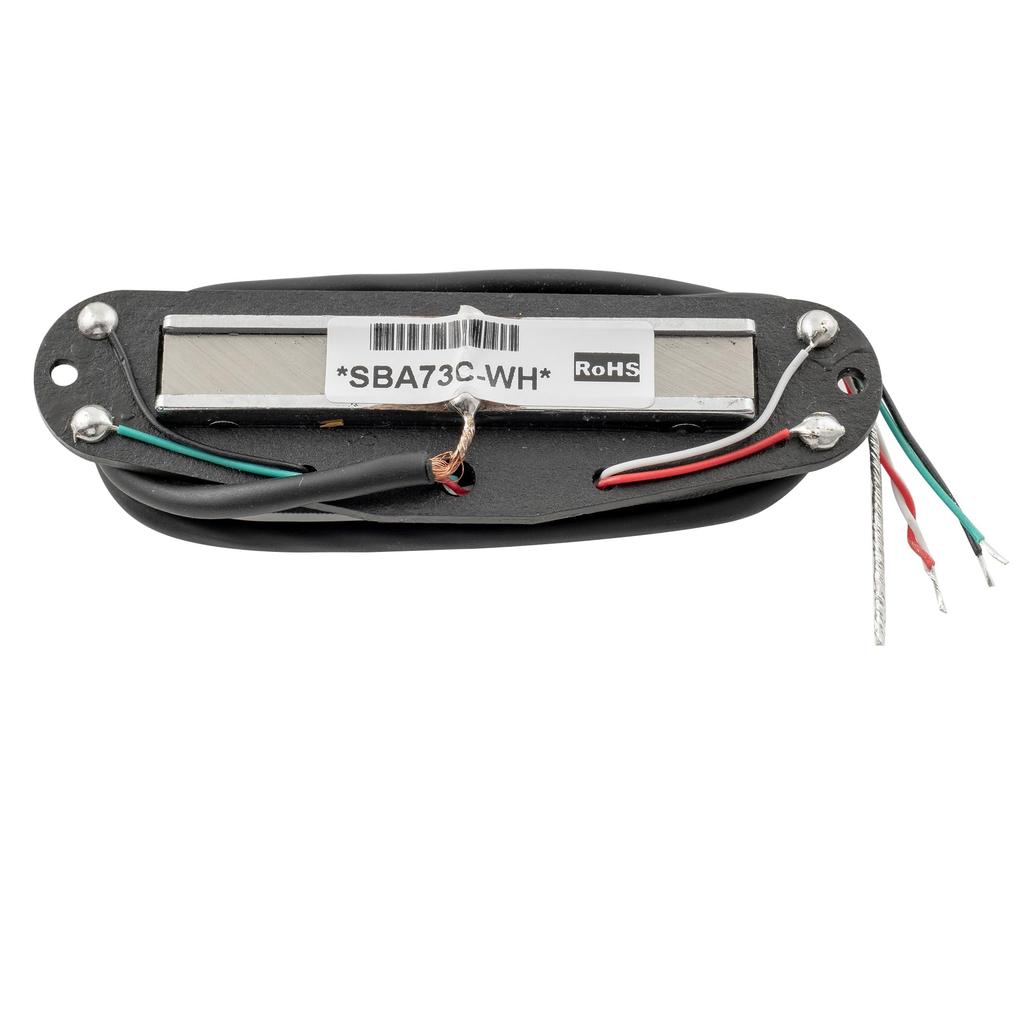 Artec SBA73 Alnico 5 Hot Rails Humbucker Guitar Pickups for 12K Strat Electric Guitars White Single-Size (Neck/Middle/Bridge),