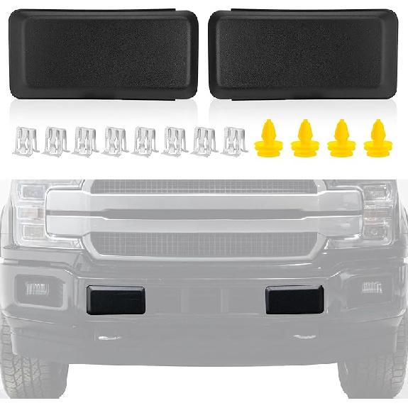 2Pcs F150 Front Bumper Repair Guards Pads Cover Ert Cap Compatible With Ford F-150   , Replace# ML3Z-17E810-AA ML3Z-17E811-AA For Left & Right Side