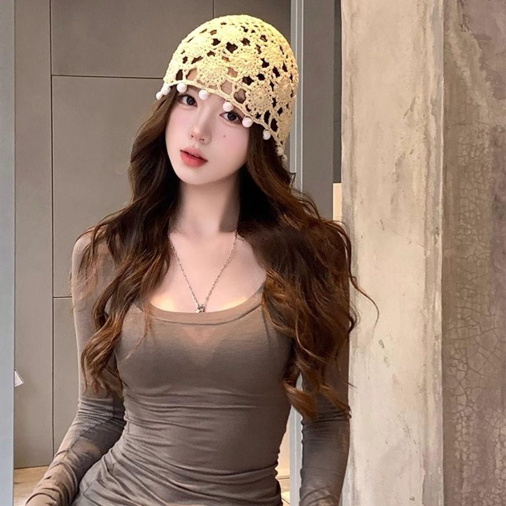Цветочные вязаные шапки милая этническая шапка милая вязаная шапка для улицы
