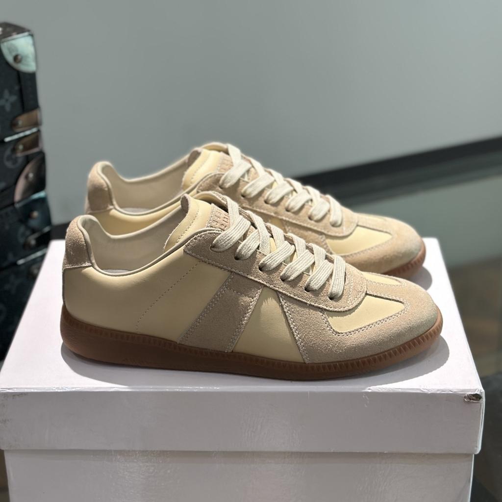 De Xun Обувь M Jila Mm6 Пара Топ Версия Ретро Мягкая Подошва Кожаная Универсальная Повседневная Спортивная Обувь Ремешок Плоская Обувь для Скейтборда