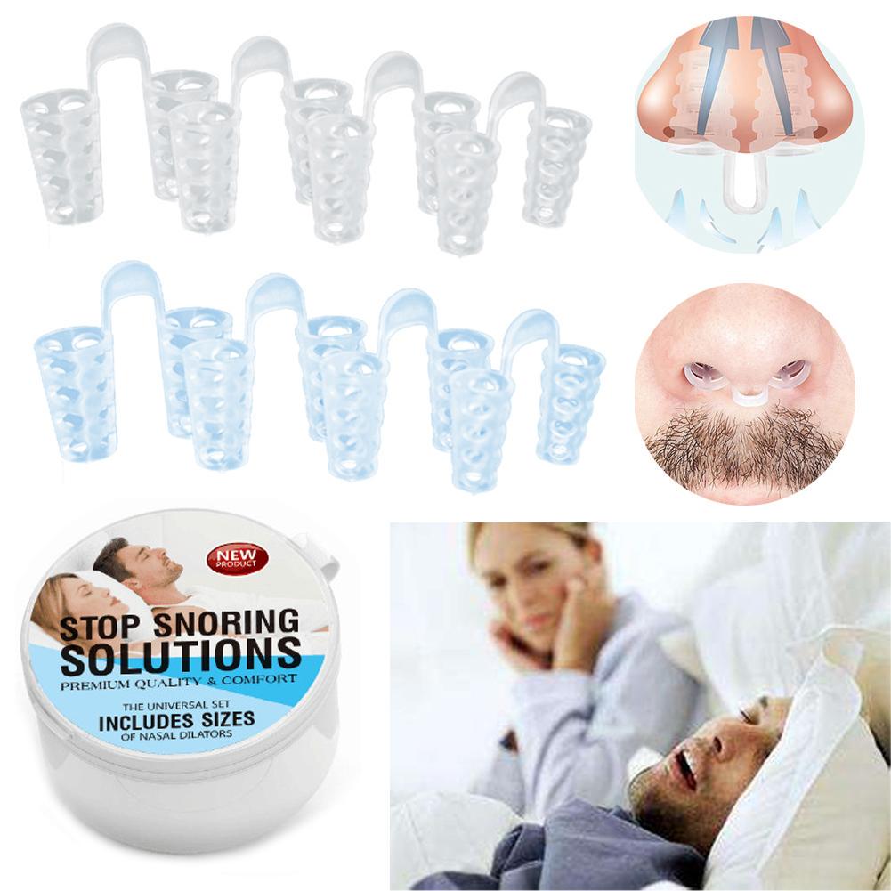 4PCS/Box Anti Snore Apnea Nose Clip Breathe Aid Stop Snore Device Sleeping Aid Equipment