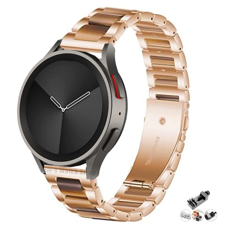 20 мм 22 мм металлический + полимерный ремешок для Samsung Galaxy Watch 5 Pro 4 3 классический ремешок 40 мм 44 мм 42 мм 46 мм 45 мм Active 2 ремешок на браслет