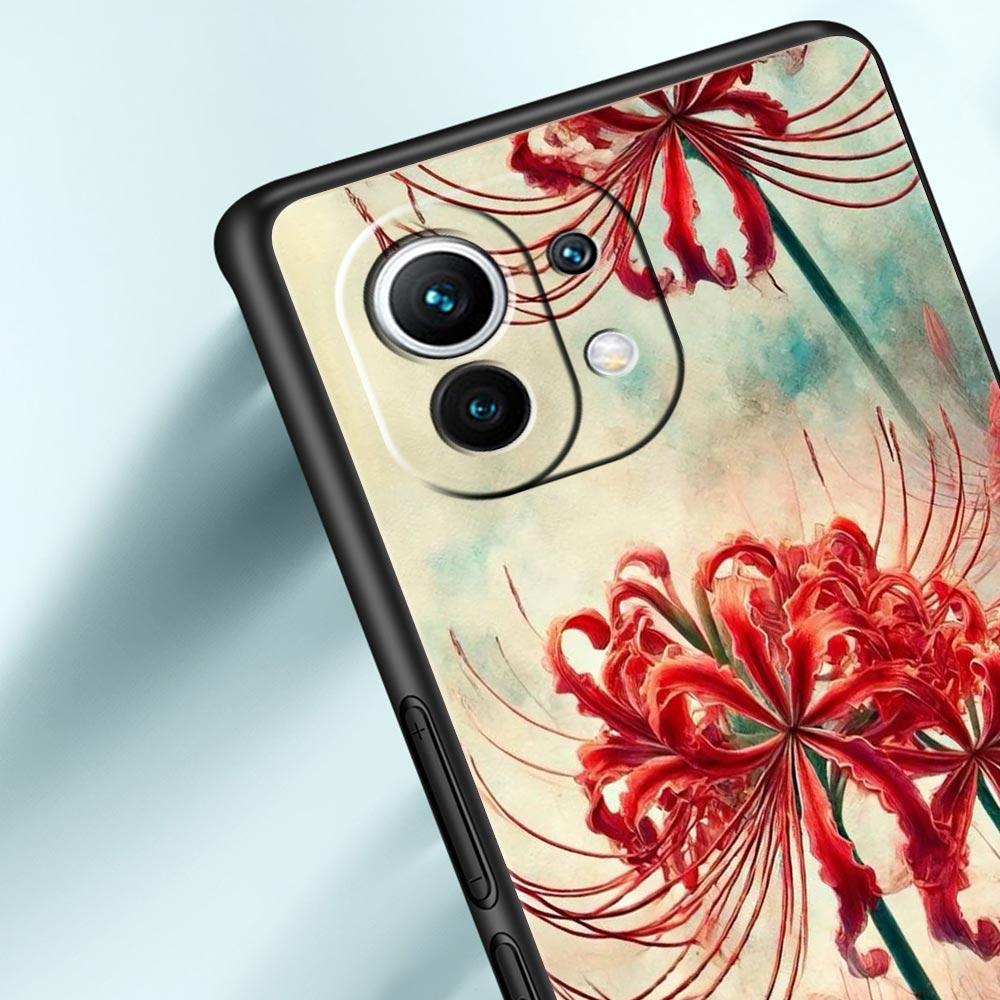 Чехол для телефона для Xiaomi Mi 17 15 14 13 12 11 Ultra 15T 14T 13T 12T 11T Pro Lite 5G Мягкий ТПУ Capas Lycoris Radiata Fundas Сумка