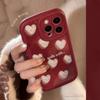 Crayon Love Размазанный Чехол для Мобильного Телефона для Iphone15 Силиконовый 16 для 14promax Ретро Винно-Красный 12 Всесторонняя Защита 13