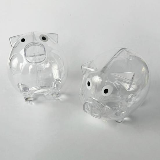 Мультяшная копилка прозрачная пластиковая копилка большая емкость монета денежный контейнер для детей и взрослых накопительный кейс банка для хранения украшение