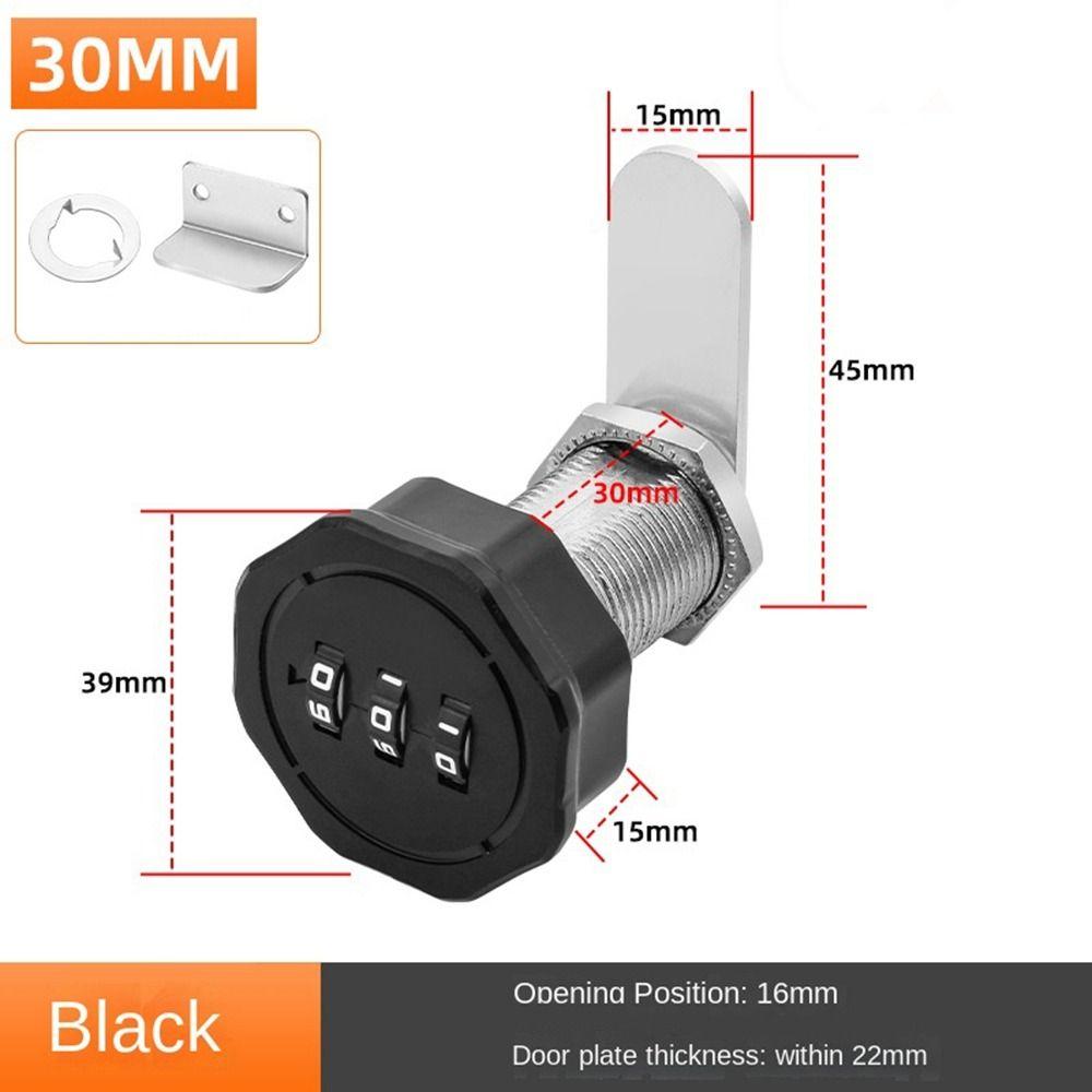 3-цифровой кодовый замок для шкафа, ящика, почтового ящика, шкафчика, мебели, противоугонный замок из цинкового сплава