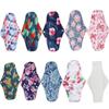 10Pcs Reusable Waterproof Regular Flow Menstrual Sanitary Cloth Pads Bamboo Inner,Mixed Color