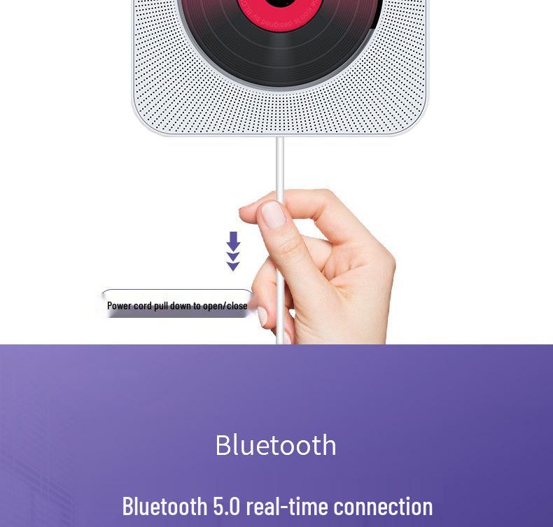 Настенный Bluetooth CD/DVD-плеер и MP3-динамик для изучения английского языка и воспроизведения музыки