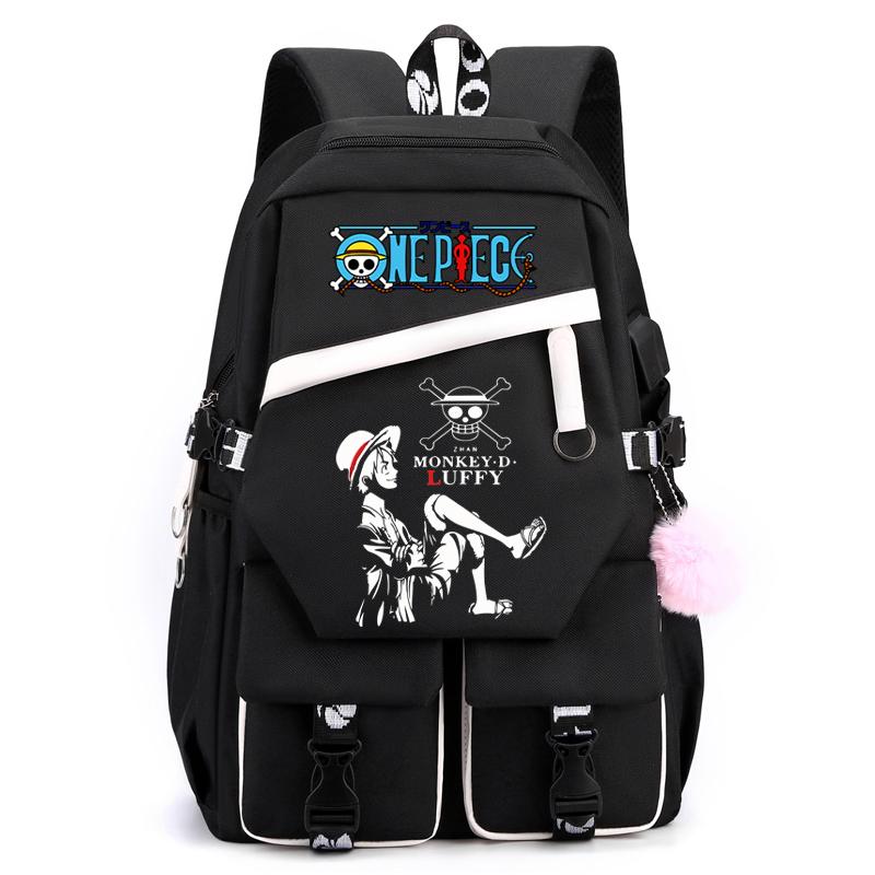 Аниме One Piece Anti Theft Bag Водонепроницаемый рюкзак для путешествий на открытом воздухе Канцелярские принадлежности для девочек и мальчиков, для ежедневного обучения, удобная сумка для книг Mochila