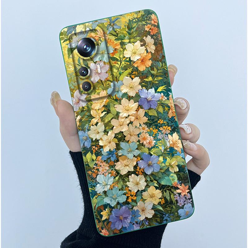 For Xiaomi 12 Lite 12T Phone Case Fashion Simplicity Oil Painting Cover Soft Liquid Silicone Shell For Xiaomi Mi 12T Pro Fundas