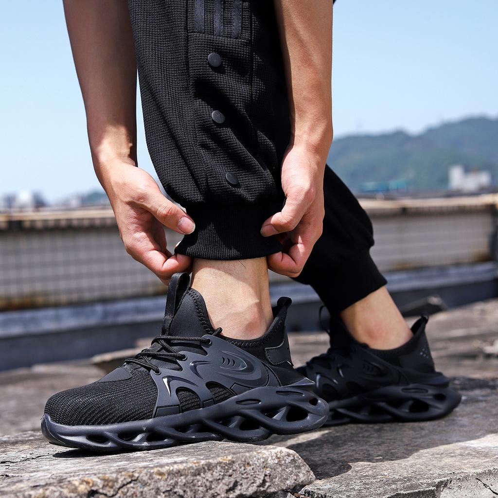 Дышащая защитная обувь Ботинки со стальным подноском для мужчин Легкая защитная обувь Мягкие удобные рабочие кроссовки Низкие рабочие туфли