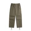 Li Ning Sports Lifestyle Series Solid Color Mid Waist Breathable Versatile Straight Loose Casual Pants Men Bottoms Military-Green AKXV033-2