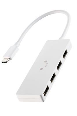 ELECOM USB-хаб Подключение 4 порта Питание от шины Кабель 15 см x USB2.0 USB-C Сиро-чан (Белый черный) U2HC-H040WF