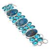 Shattuckite, Topaz Gemstone Handmade 925 Sterling Silver Bracelet 7-8" v1E21