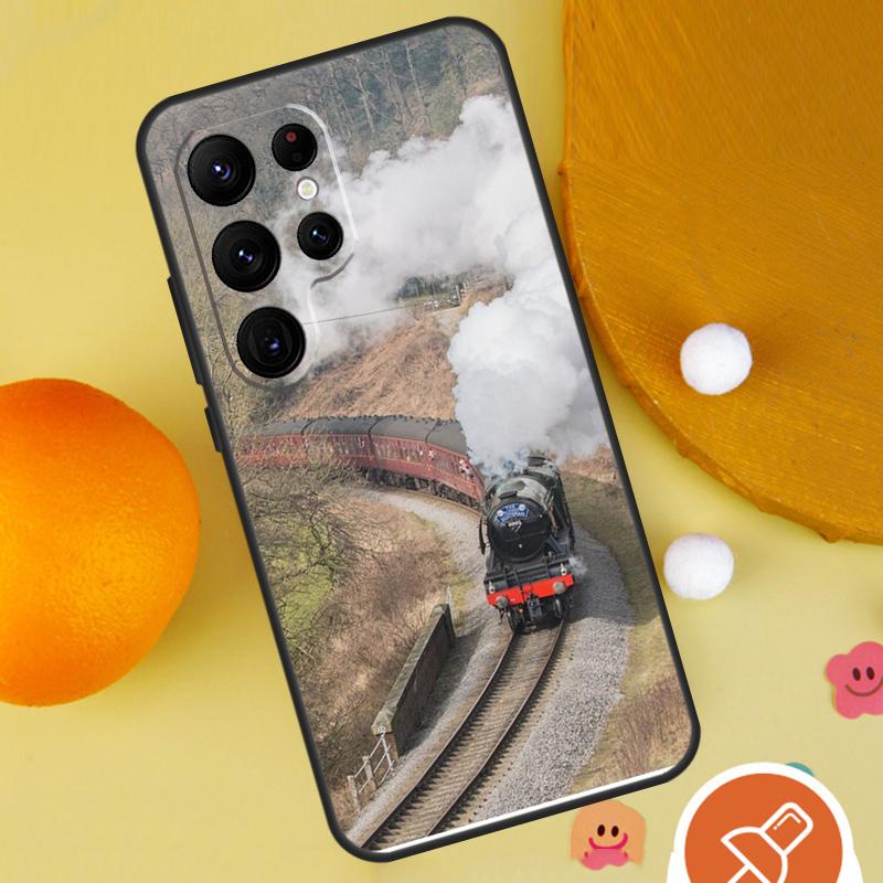 Train Railway Travel Phone Case For Samsung Galaxy S25 Ultra S23 S22 S21 Ultra S9 S10 S20 Plus S24 FE Funda Cover