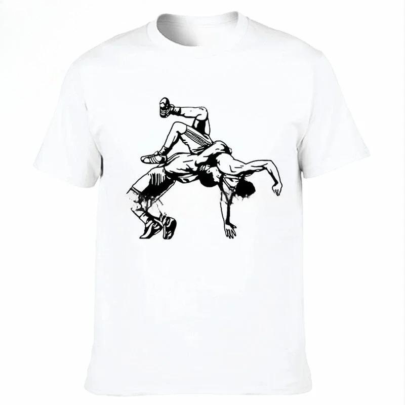 Funny Printed Men T Shirt New Wrestling Muay Thai 100% Cotton T-shirt Casual O-neck Short Sleeve Tshirt Fashion Tees Tops