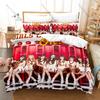 Крутой Эстетичный Фотоколлаж Альбом Girls Generation Постер K-pop Мерч 3 ШТ Постельное белье Пододеяльник + 2 Наволочки Домашний Декор