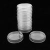 10 Pcs Polystyrene Plastic Vented Petri Dish with Lid 70mm