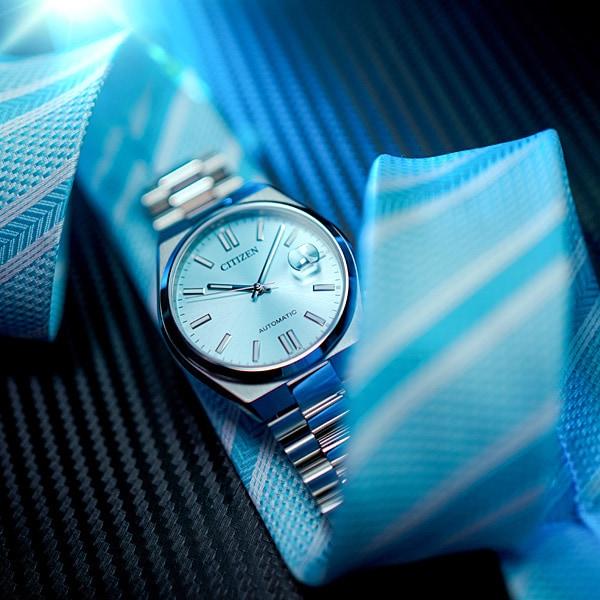 Citizen Унисекс NJ0151-88M ( Часы CITIZEN COLLECTION Механические) Круглые часы из серебристого нержавеющего металла