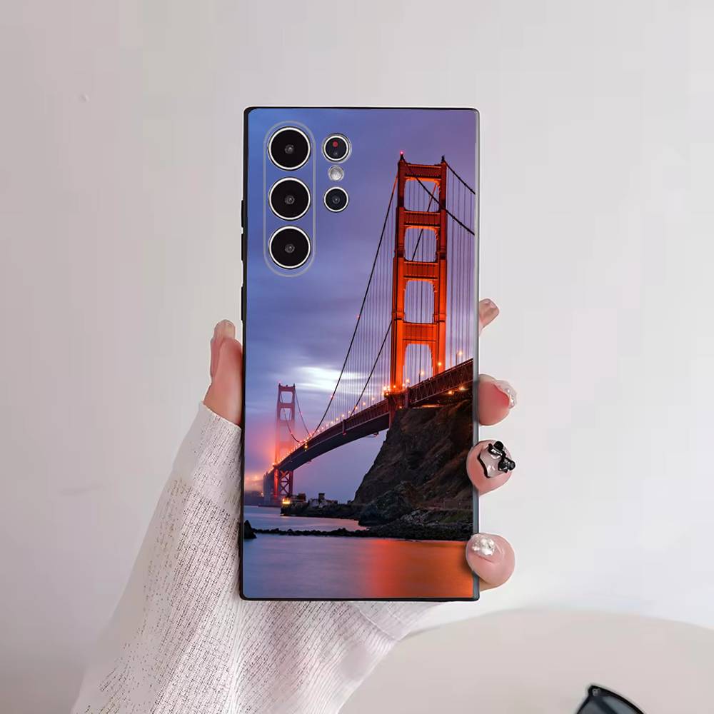 Чехол для телефона «Мост Золотые Ворота» для Samsung Galaxy S30 26 25 Ultra Plus S24 23 22 FE Lite S21 20 TPU Чехол