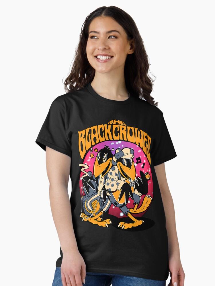 The Black Crowes Southern Rock Band Cartoon Crows Playing Music Classic T-Shirt