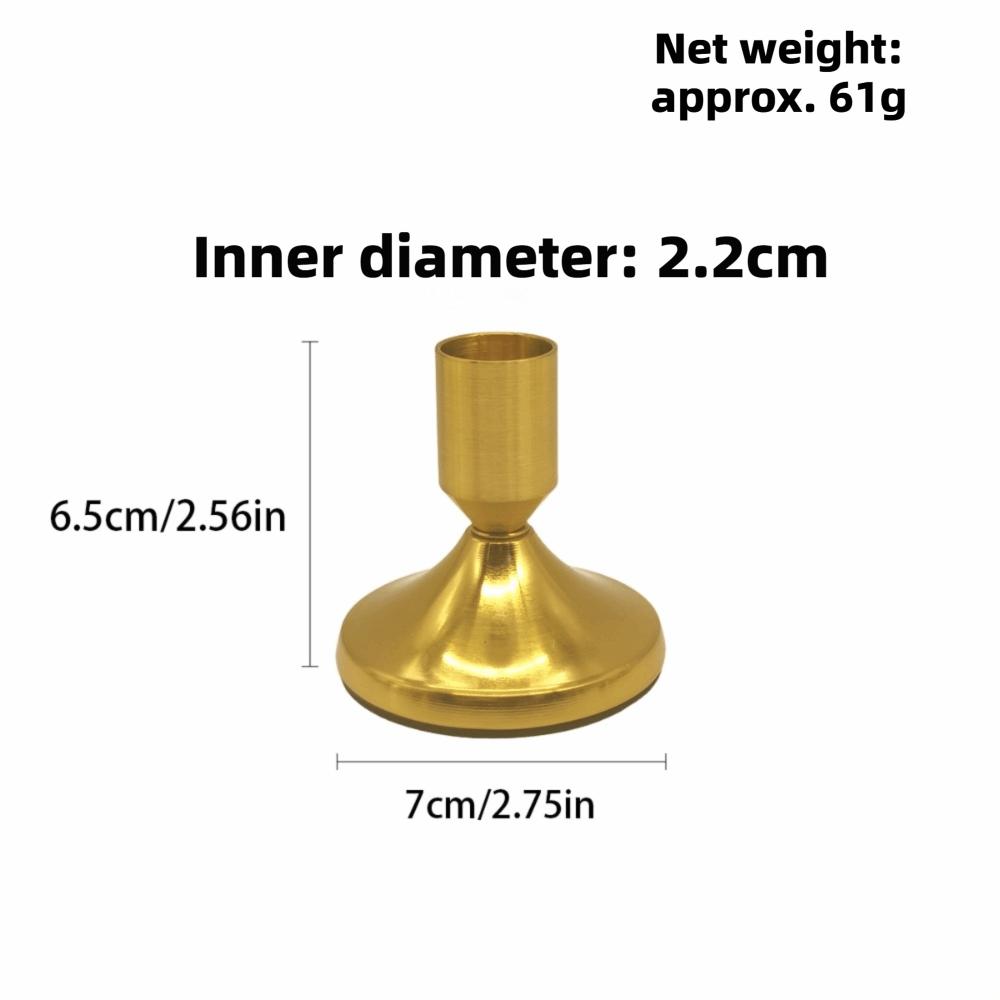 2PCS Vintage Style Candlestick Holders Metal Construction Durable Candle Stick Holders Decorative Short Candle Holders