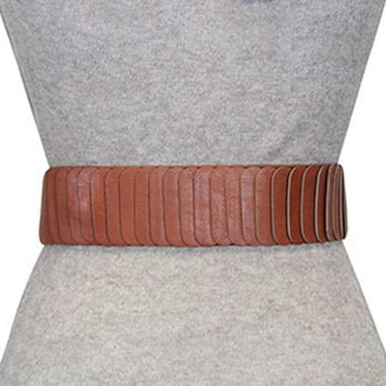 Широкий эластичный пояс для женщин, универсальный, однотонный, эластичный, для платья, пояс из искусственной кожи, сплав