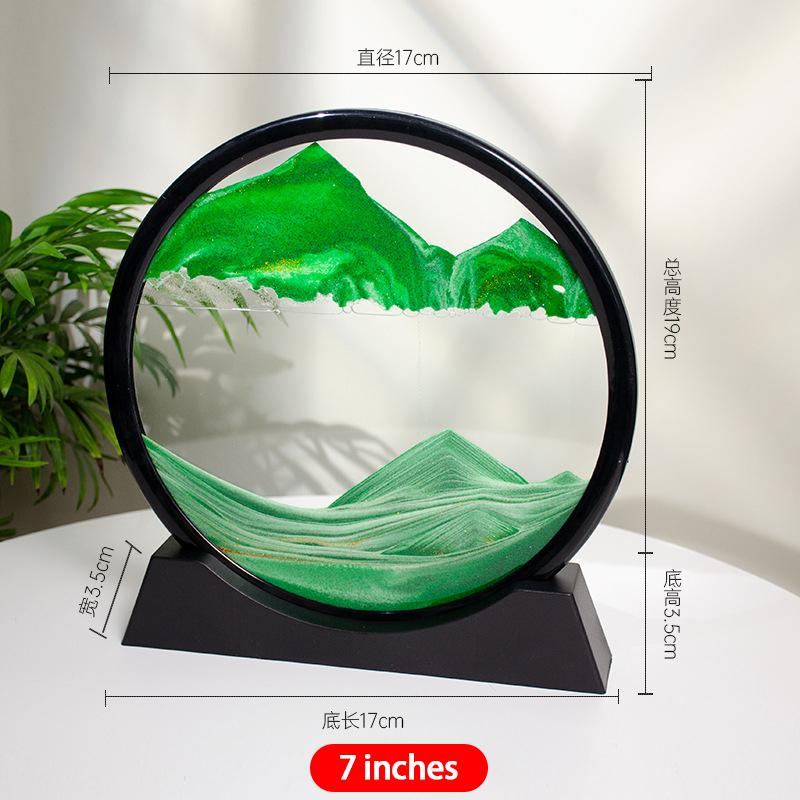 3D Картина из текучего песка 7 дюймов Настольное украшение Украшение для гостиной дома Офис Экологичная картина из текучего песка Поделки