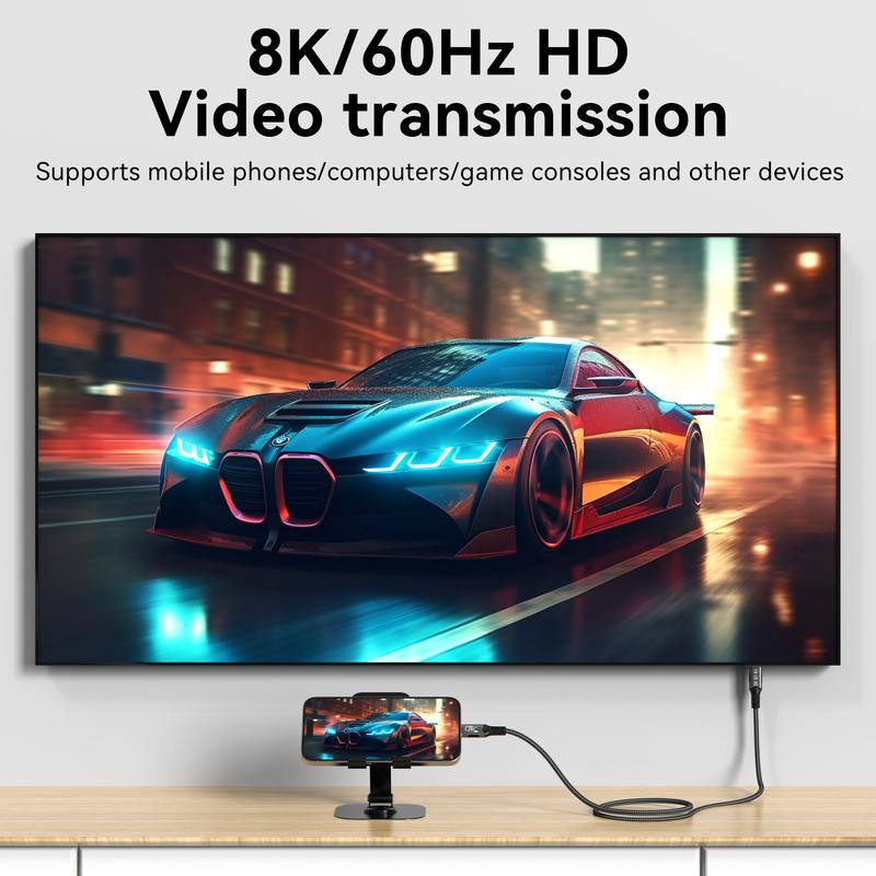 USB 4 for Thunderbolt 4 Cable 8K@60Hz 40Gbps Data Sync 240W Fast Charging USB C to USB C Thunderbolt Cable for MacBook Monitor