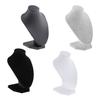 Velvet Necklace Bust Display Stands Pendant Chain Jewelry Rack Black