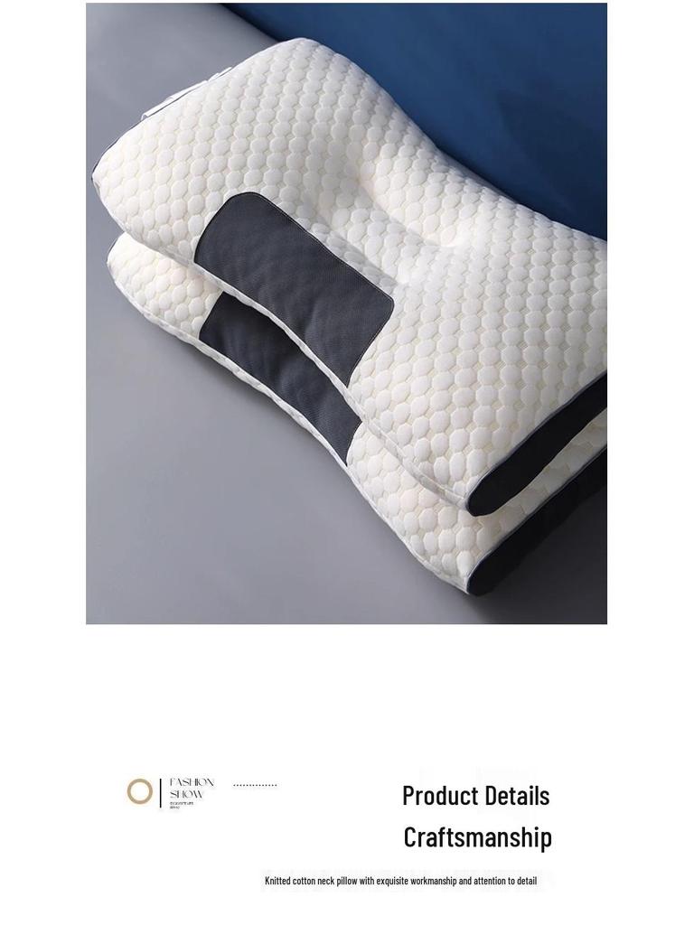 3D Спа Вязаная Хлопковая Массажная Подушка - Помощь для Сна и Поддержка Шеи