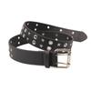 Belt Double Row Hole Star Waist Belt Pentagram Rivet Waist Belt PU Leather Waistbands  Female/Girls