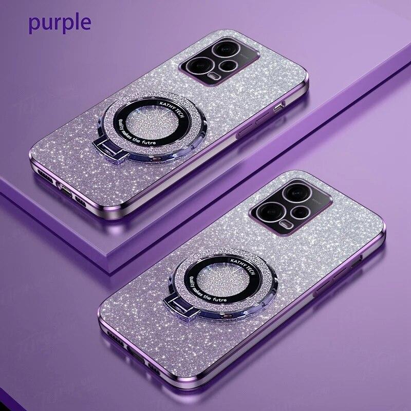 Роскошный чехол с магнитным держателем для Xiaomi Redmi Note 12 Pro Plus Turbo 13 12S 11 11S 10 10S 9S 9 Pro 8 7 11A 12C 13C