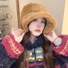 Plush cap, ear protection, cold protection, winter warm hat, advanced feeling, small windproof bucket hat
