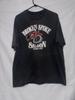 VTG 90s T-shirt Black Sturgis Motor Biker Harley Distress Faded Double Side 1992 Unisex T-Shirt