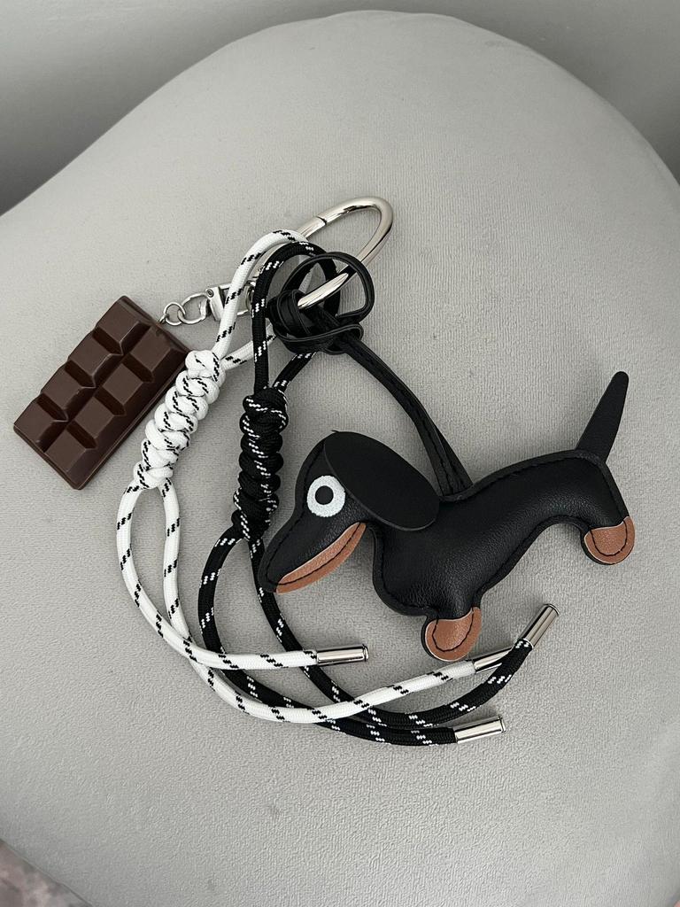 Оригинальный нишевый дизайн брелок для ключей в стиле таксы, подвеска для сумки