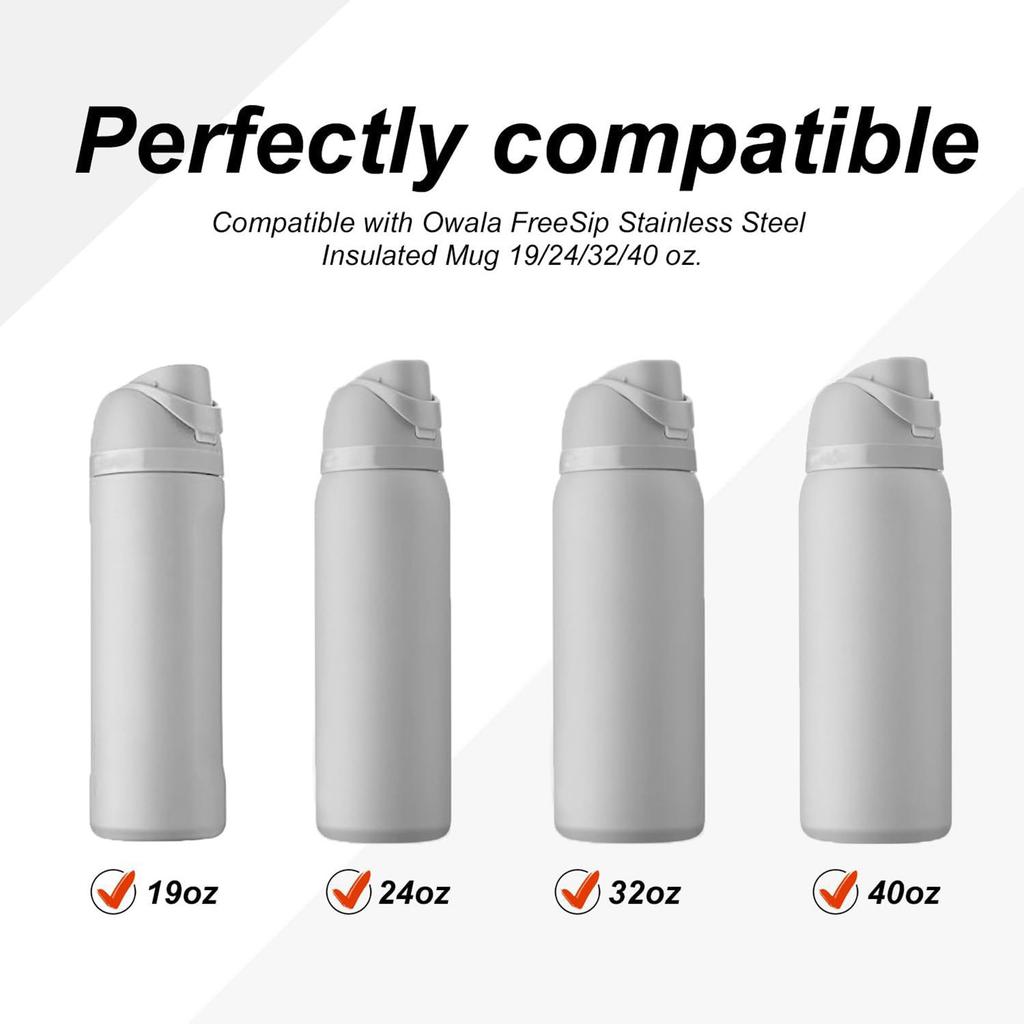2/4Pcs Replacement Plug Stainless Steel Insulated Water Bottle Replacement Stopper Leak-proof Silicone Lid for Owala