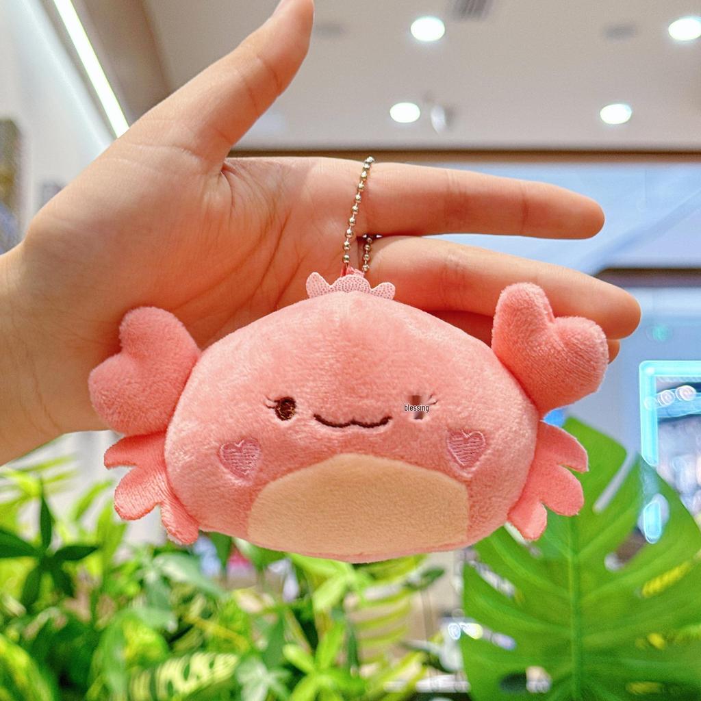 Мультяшный плюшевый брелок-краб - Морское животное, украшение для рюкзака