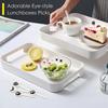 Multi-Purpose Serving Platter Easy-to-Clean Decorative Tray Breakfast Bread Plate Beverage Serving
