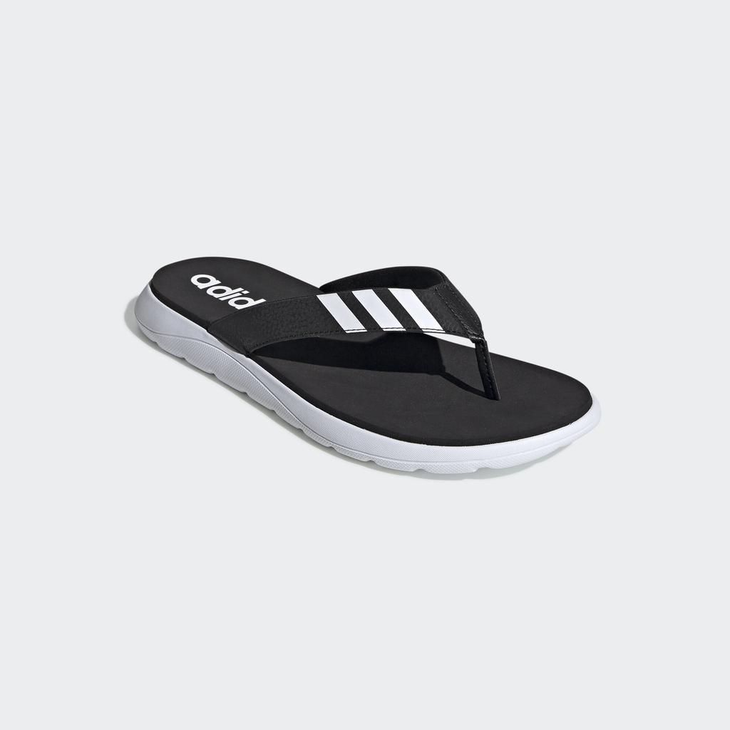 adidas Удобные шлепанцы Черный как ночь Белый как облако