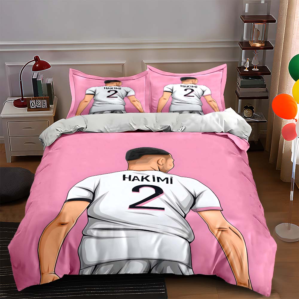 Footballer with jersey. Bedding sets Duvet cover sets Duvet covers Pillowcases(1 * Duvet Cover 2 * Pillowcases, without duvet insert)